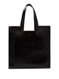 Ballygeometric-shape leather tote bag