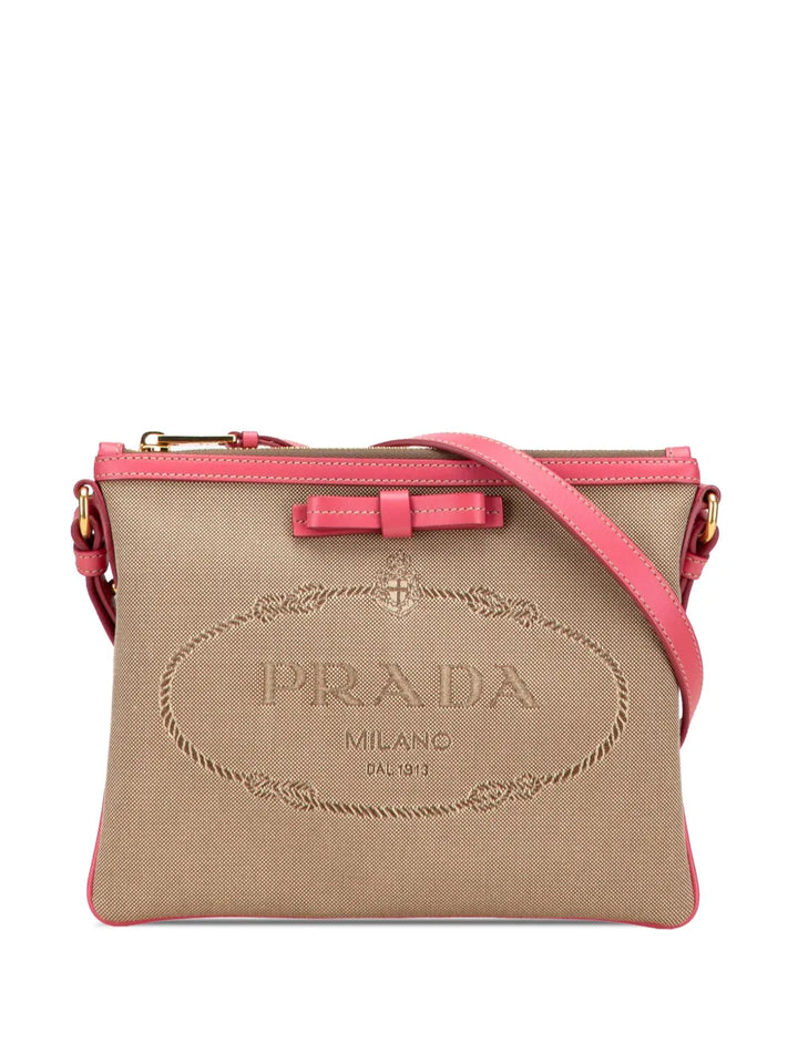 Pre-OwnedPrada Pre-Owned2013-2025 Canvas Canapa Logo Bow crossbody bag