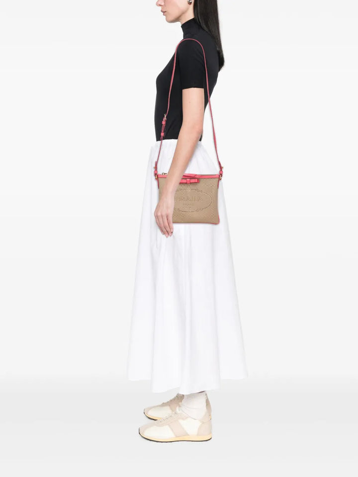 Pre-OwnedPrada Pre-Owned2013-2025 Canvas Canapa Logo Bow crossbody bag