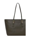 Michael Michael Korslarge Quinn grained-leather tote bag