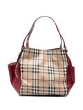 Pre-OwnedBurberry Pre-Owned2000-2017 Small Leather Trimmed Haymarket Check Coated Canvas Canterbury tote bag