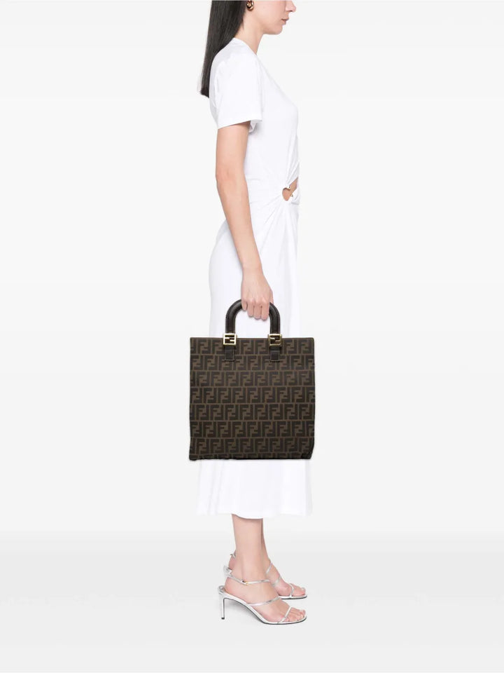Pre-OwnedFendi Pre-Owned20th Century Zucca Canvas Twins tote bag
