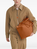 MAISON de SABRrapezoid leather weekender bag
