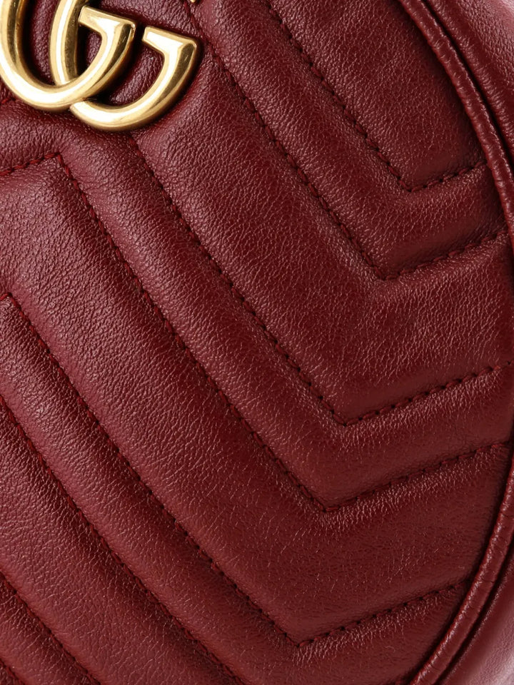 Pre-OwnedGucci Pre-Owned2015-2025 GG Marmont Round Shoulder Bag Matelasse Leather Mini crossbody bag