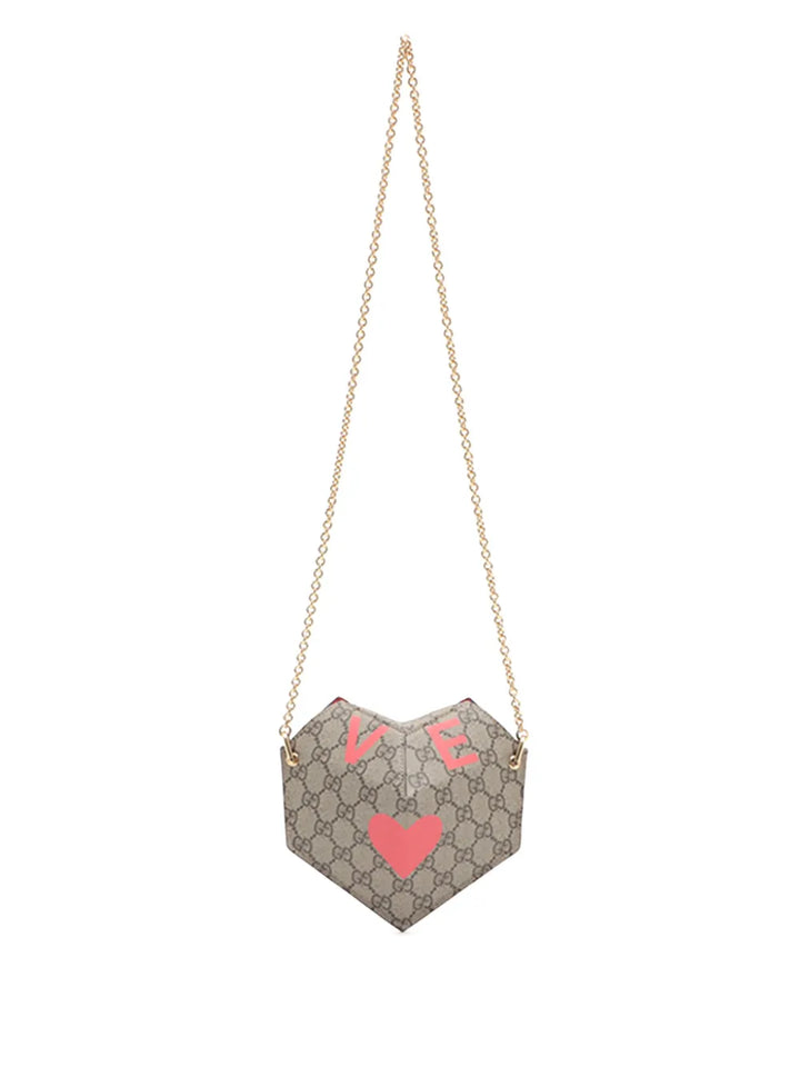 Pre-OwnedGucci Pre-Owned2016-2025 GG Supreme Heart Love on Chain crossbody bag
