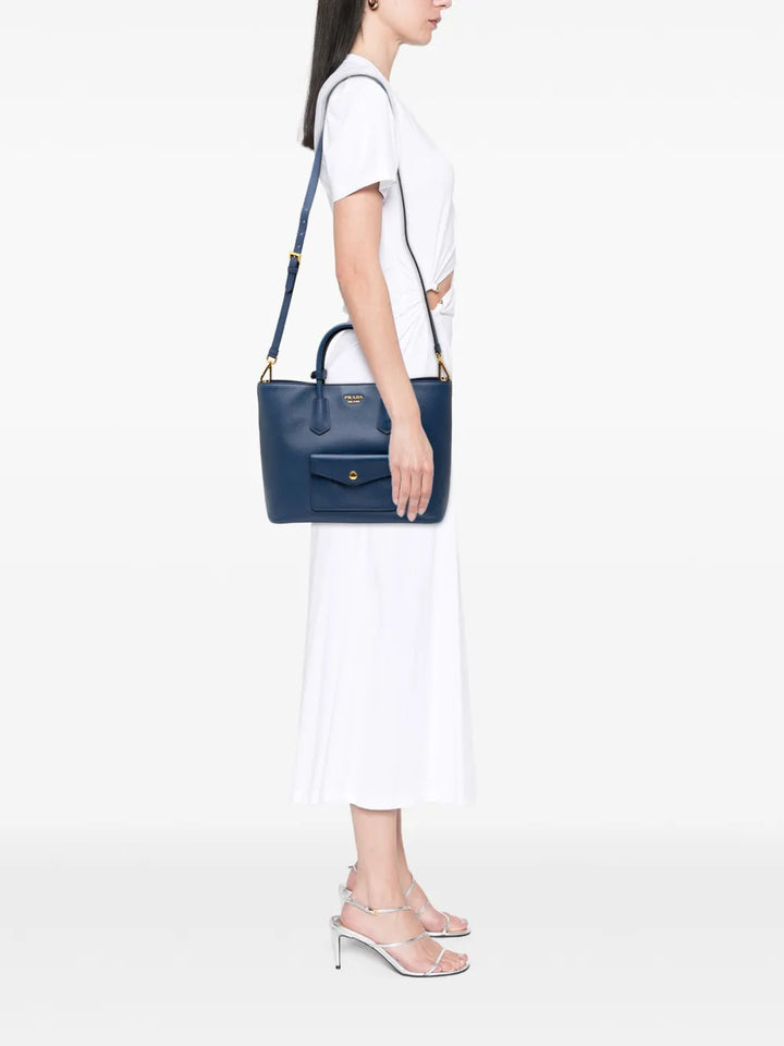 Pre-OwnedPrada Pre-Owned2013-2025 Saffiano Cuir Front Pocket Convertible Tote satchel