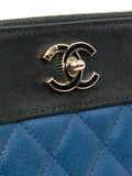 Pre-OwnedCHANEL Pre-Owned2016-2017 Large Bicolor Sheepskin Mademoiselle Zip clutch bag