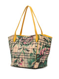 Pre-OwnedBurberry Pre-Owned2000-2017 Small Haymarket Check Floral Print Coated Canvas Canterbury tote bag