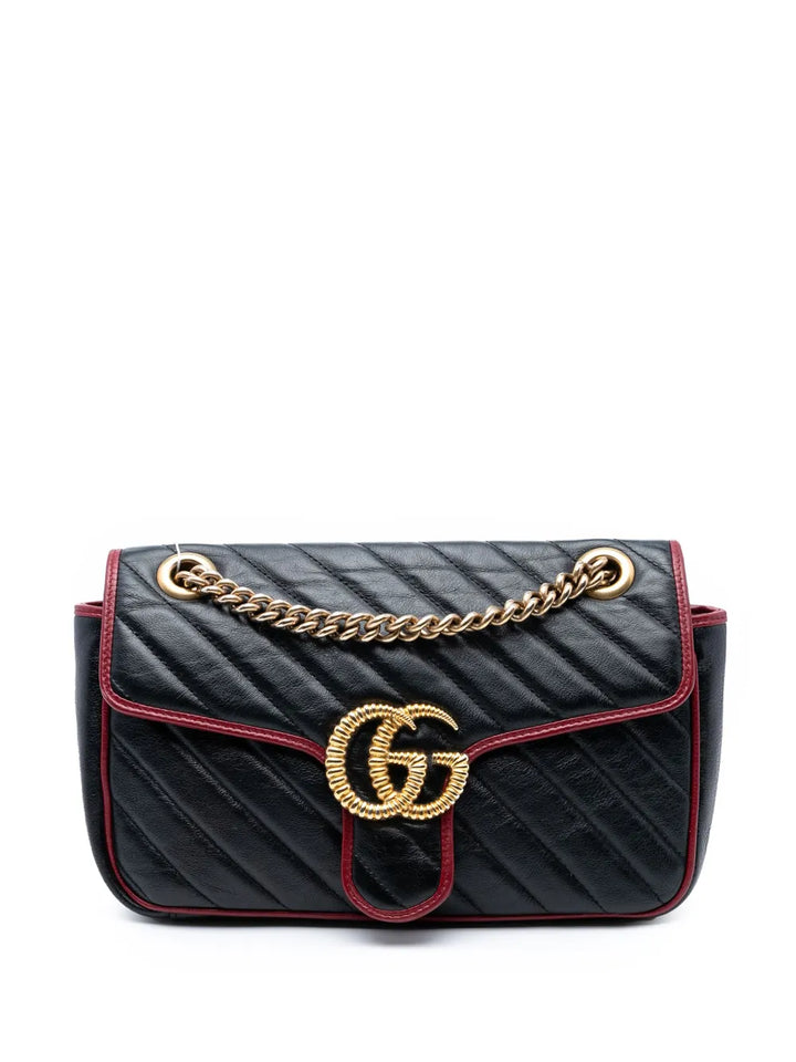 Pre-OwnedGucci Pre-Owned2016-2025 Medium GG Marmont Matelasse Diagonal Leather Torchon shoulder bag