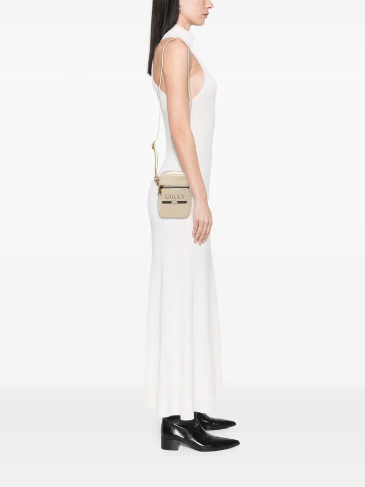 Pre-OwnedGucci Pre-Owned2000-2015 Mini Grained Calfskin Logo crossbody bag