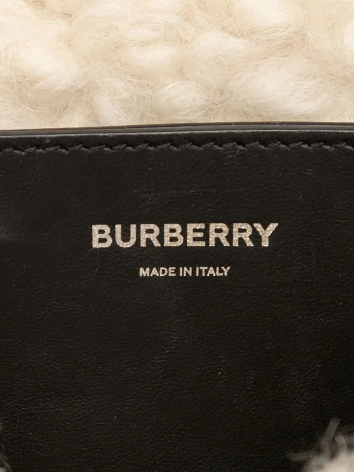 Pre-OwnedBurberry Pre-Owned2018-2025 Small Shearling Trimmed Coated Canvas Lola crossbody bag