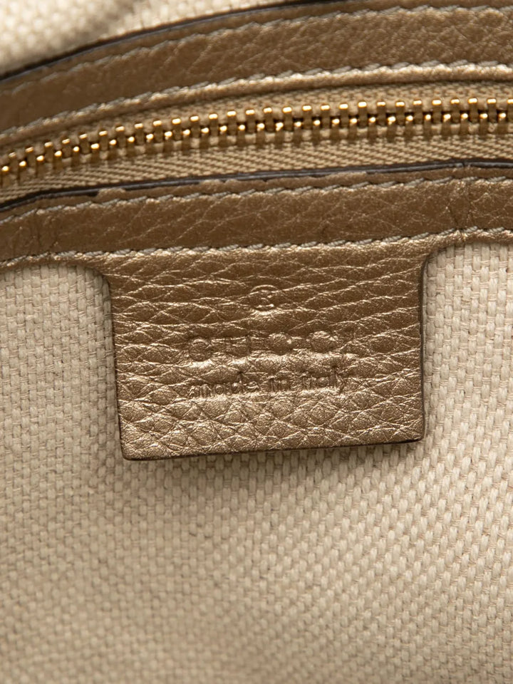 Pre-OwnedGucci Pre-Owned2016-2025 Medium Metallic Leather Soho Chain tote bag