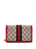Pre-OwnedGucci Pre-OwnedQueen Margaret Chain Wallet GG Coated Canvas Mini crossbody bag