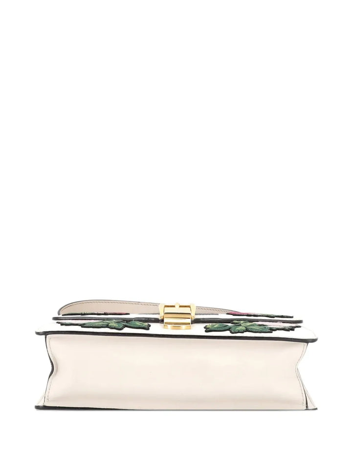 Pre-OwnedGucci Pre-OwnedSylvie Embroidered Leather Small shoulder bag