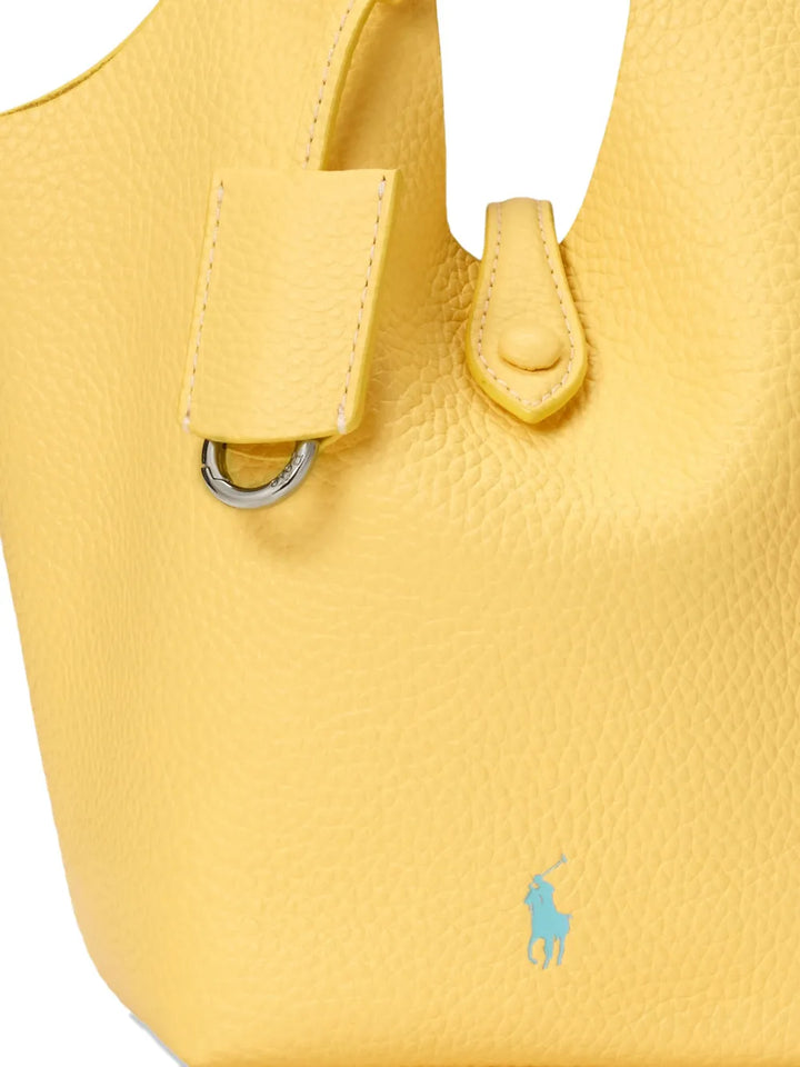 New SeasonPolo Ralph Laurensmall Polo Play leather tote bag