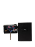 Pre-OwnedSaint Laurent Pre-Owned2016 Calfskin Cloud Star Applique Classic Monogram Kate Tassel Wallet on Chain crossbody bag