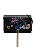Pre-OwnedSaint Laurent Pre-Owned2016 Calfskin Cloud Star Applique Classic Monogram Kate Tassel Wallet on Chain crossbody bag