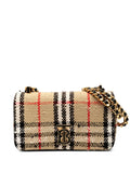 Pre-OwnedBurberry Pre-Owned2018-2025 Mini House Check Cotton and Wool Lola crossbody bag