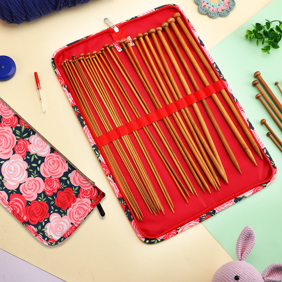 Handmade Wool Knitting Needle Storage Bag