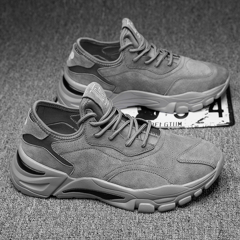 Casual Sports Men's Shoes New Breathable Leather Stitching Men's Shoes