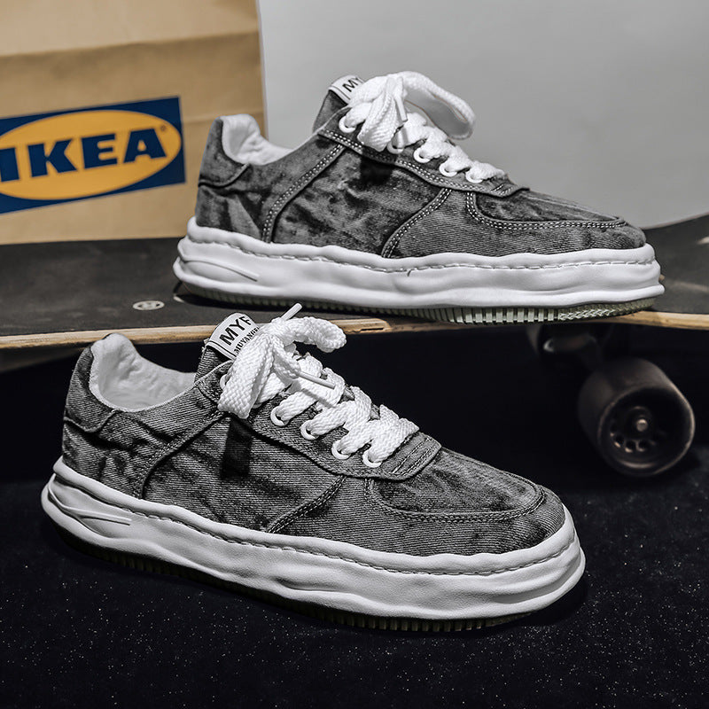 Dissolving Shoes Men's Autumn New Retro Japanese Thick-soled Shoes